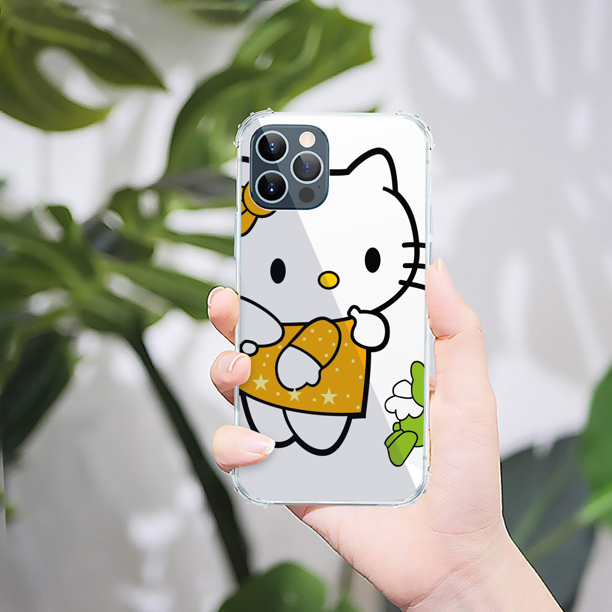 （画像用） Hello Kitty ハローキティ 【iPhone 12シリーズ対応】透明スマホケース（クリアソフトケース）